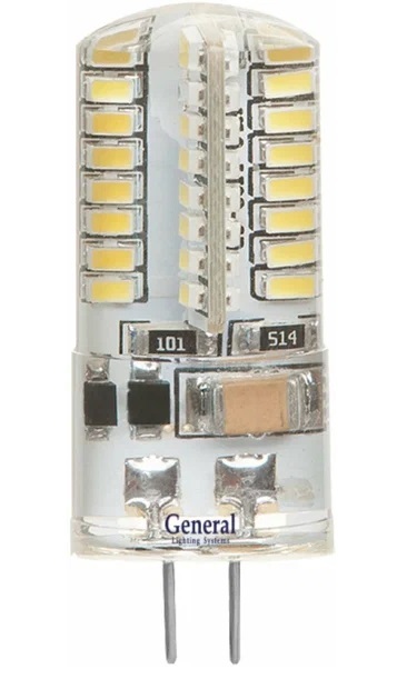 Лампа светодиод. G -4  3 Вт  12 в GENERAL 