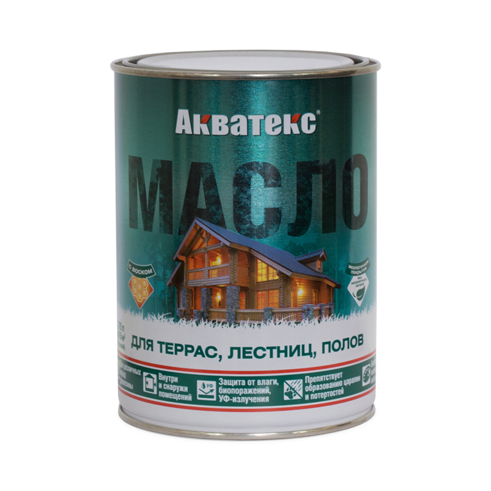 Масло для террас, лестниц, полов АКВАТЕКС 0,75 л