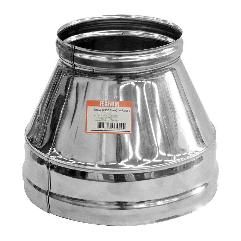 Переход на сэндвич 0,8/0.5 мм d150х250 мм 