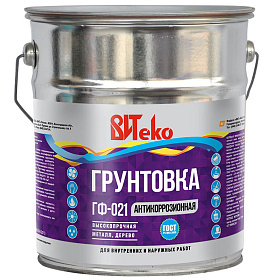 Грунтовка ГФ-021 красно-коричневая 5 кг ВИТЕКО 