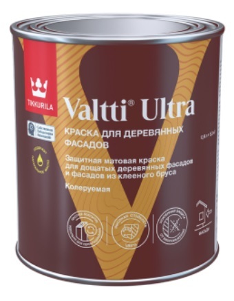 Краска для деревянных фасадов Valtti Ultra база A 0,9 л Tikkivala (Tikkurila)
