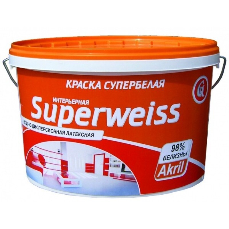 Краска  SUPERWEIS  супер белая  7 кг