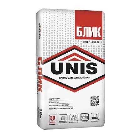 Шпатлевка гипсовая Unis Блик 18 кг