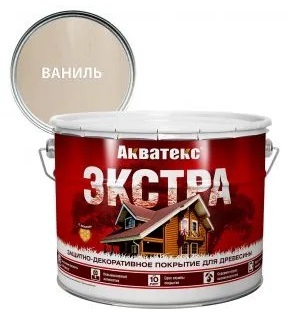 Защитно-декоративное покрытие для дерева АКВАТЕКС ЭКСТРА, ваниль, 9 л