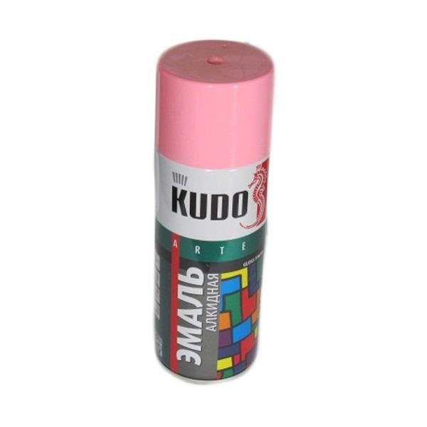 Эмаль аэрозольная розовая RAL3015 520 мл KUDO