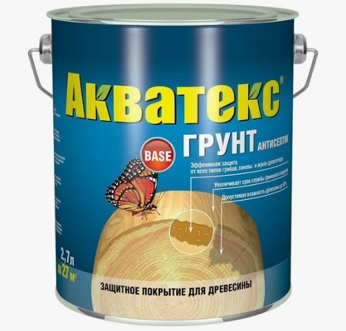 Грунт-антисептик АКВАТЕКС бесцветный 2,7 л 