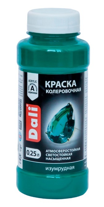 Краска колеровочная Dali изумрудный 0,25 л