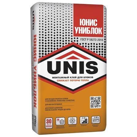 Клей для блоков Unis Униблок 25 кг