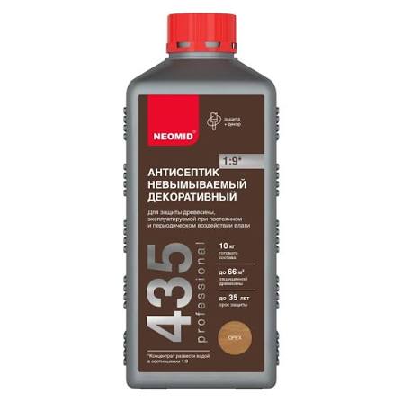 Антисептик невымываемый декоративный 435 орех NEOMID 1 кг