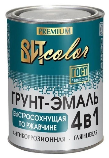 Грунт-эмаль по ржавчине 4в1 ярко-зеленая ВИТ Color 0,8 кг