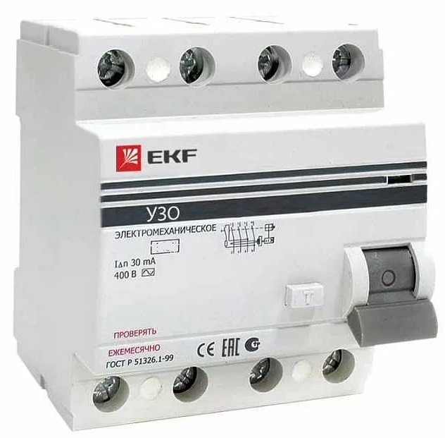 УЗО 4п 32А/30мА EKF