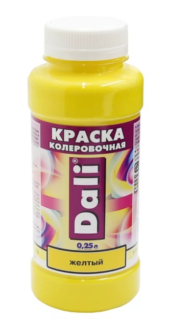 Краска колеровочная Dali желтый 0,25 л