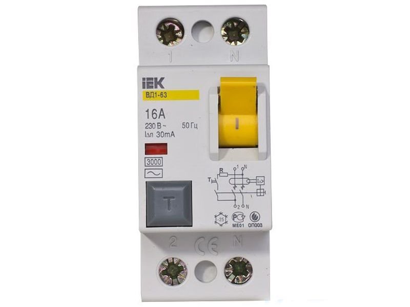 УЗО 2п 16А IEK