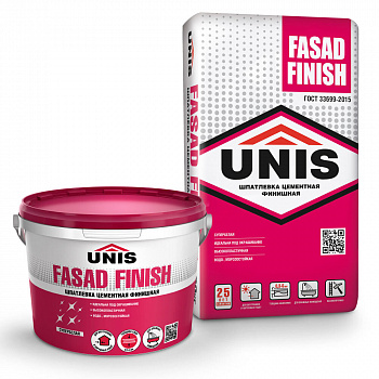 Шпатлевка цементная финишная Unis Fasad Finish 20 кг