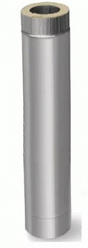 Сэндвич-труба D100х200 0,5 м оц.+нерж.(0,5 мм)