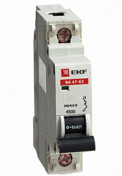 Автоматический выключатель 1P 63A 4,5кА EKF