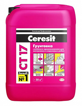 Грунт глубокого проникновения Ceresit CT17 Pro, 5л