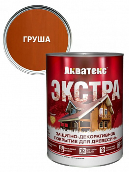 Защитно-декоративное покрытие для дерева АКВАТЕКС ЭКСТРА, груша, 0.8 л