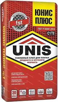 Клей для плитки Unis Плюс 25 кг
