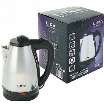 Чайник электр LIRA LR0112 диск сталь  1,8 л
