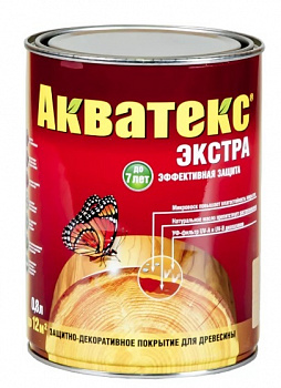 Защитно-декоративное покрытие для дерева АКВАТЕКС ЭКСТРА, утренний туман, 0.8 л