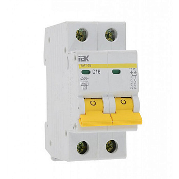 Автоматический выключатель 2P 16A 4,5кА IEK