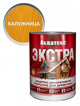 Защитно-декоративное покрытие для дерева АКВАТЕКС ЭКСТРА, калужница, 0.8 л