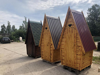 Туалет деревянный "Ракета" 225х110х110 см