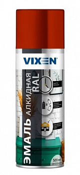 Эмаль аэрозольная сигнальная красная RAL3001 520 мл VIXEN