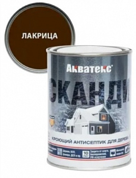 Антисептик для дерева АКВАТЕКС СКАНДИ, лакрица, 0.75 л