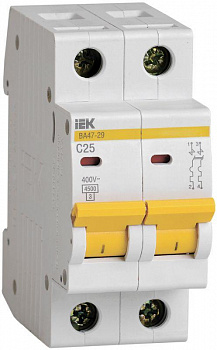 Автоматический выключатель 2P 25A 4,5кА IEK