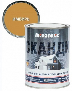 Антисептик для дерева АКВАТЕКС СКАНДИ, имбирь, 0.75 л